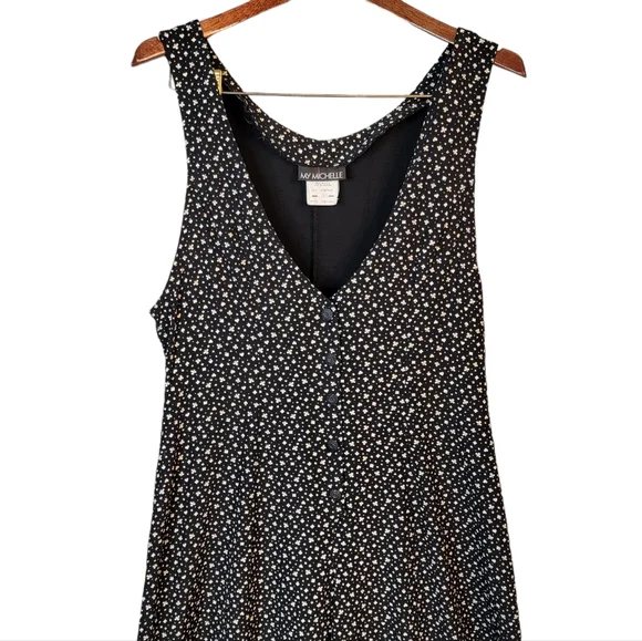 My Michelle Spade Diamond Heart Club Polka Dot AOP Vintage 80's Jumpsuit 11 - Picture 8 of 15